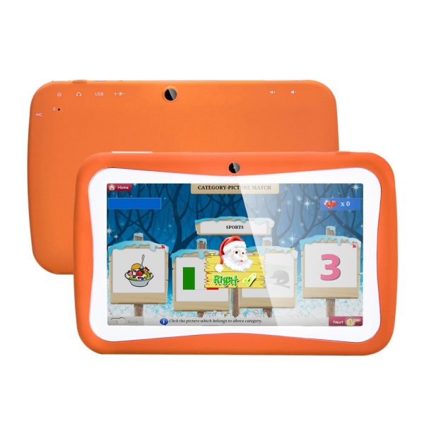7 inch android kids tablet orange 2