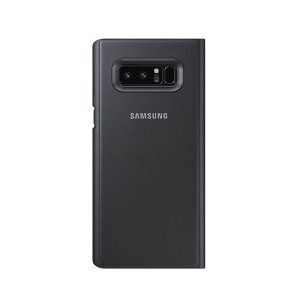 note 8 clear view cover black 3