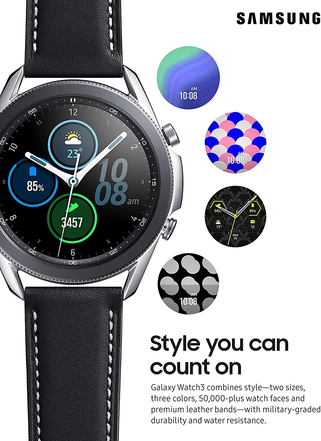 Buy Samsung Galaxy Watch 3 (45mm, GPS, Bluetooth, Unlocked ...