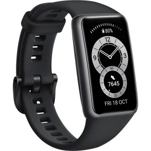 HUAWEI Band 6 Fitness Tracker Smartwatch for Men Women, 1.47''AMOLED Color Screen, SpO2,24H Heart Rate Monitor,14 Days Battery Life,Female Cycle Tracker, 5ATM Waterproof - Black
