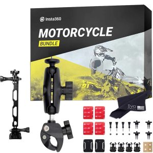 Insta360 Motorcycle Bundle - Complete Mounting Kit for Insta360 ONE X3/X2/X | Compatible with Insta360 ONE R/RS 360 Cameras , EVO and All GoPro Cameras